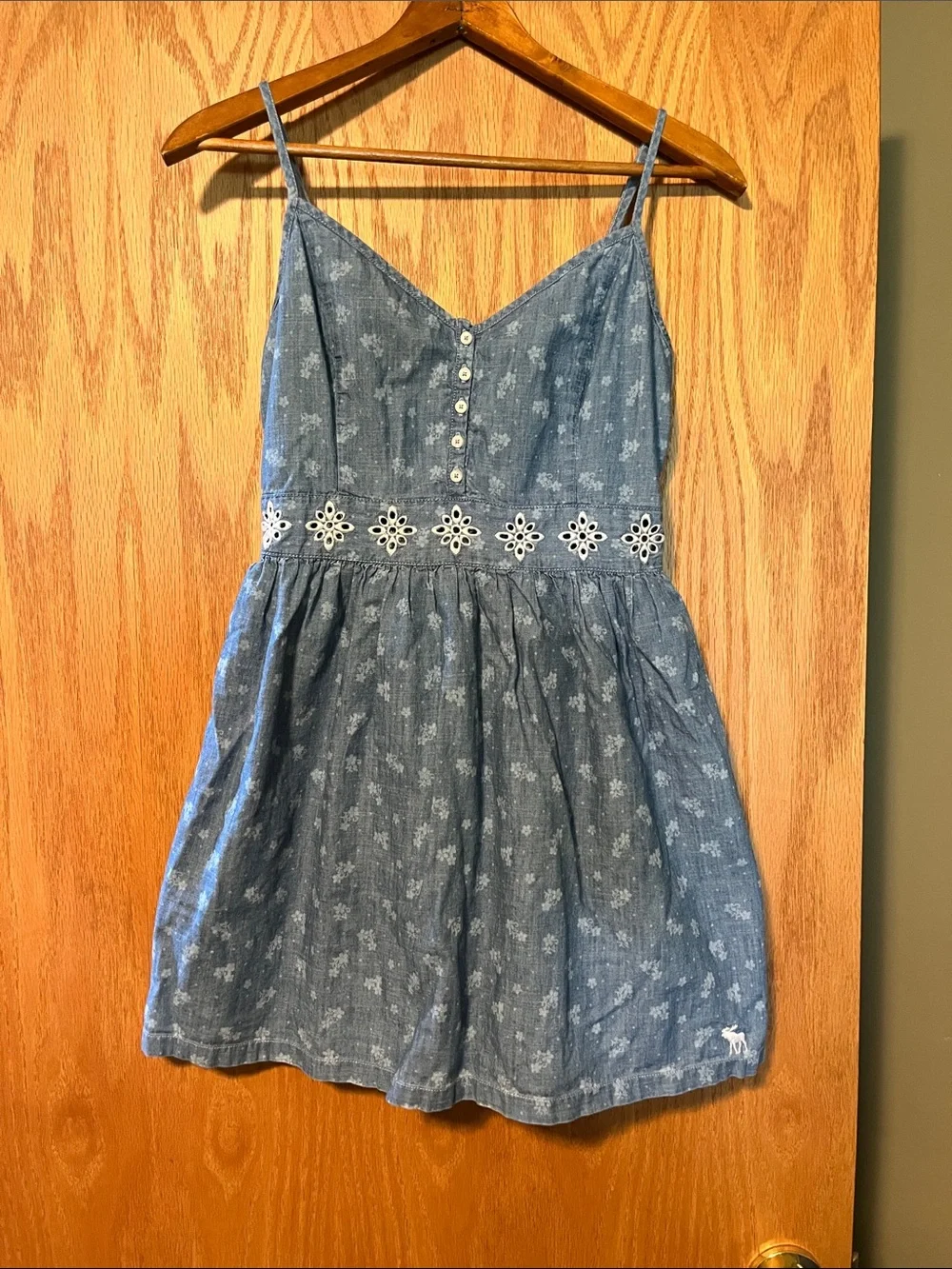 Abercrombie & Fitch Blue Floral Chambray Sundress - Picture 1 of 11